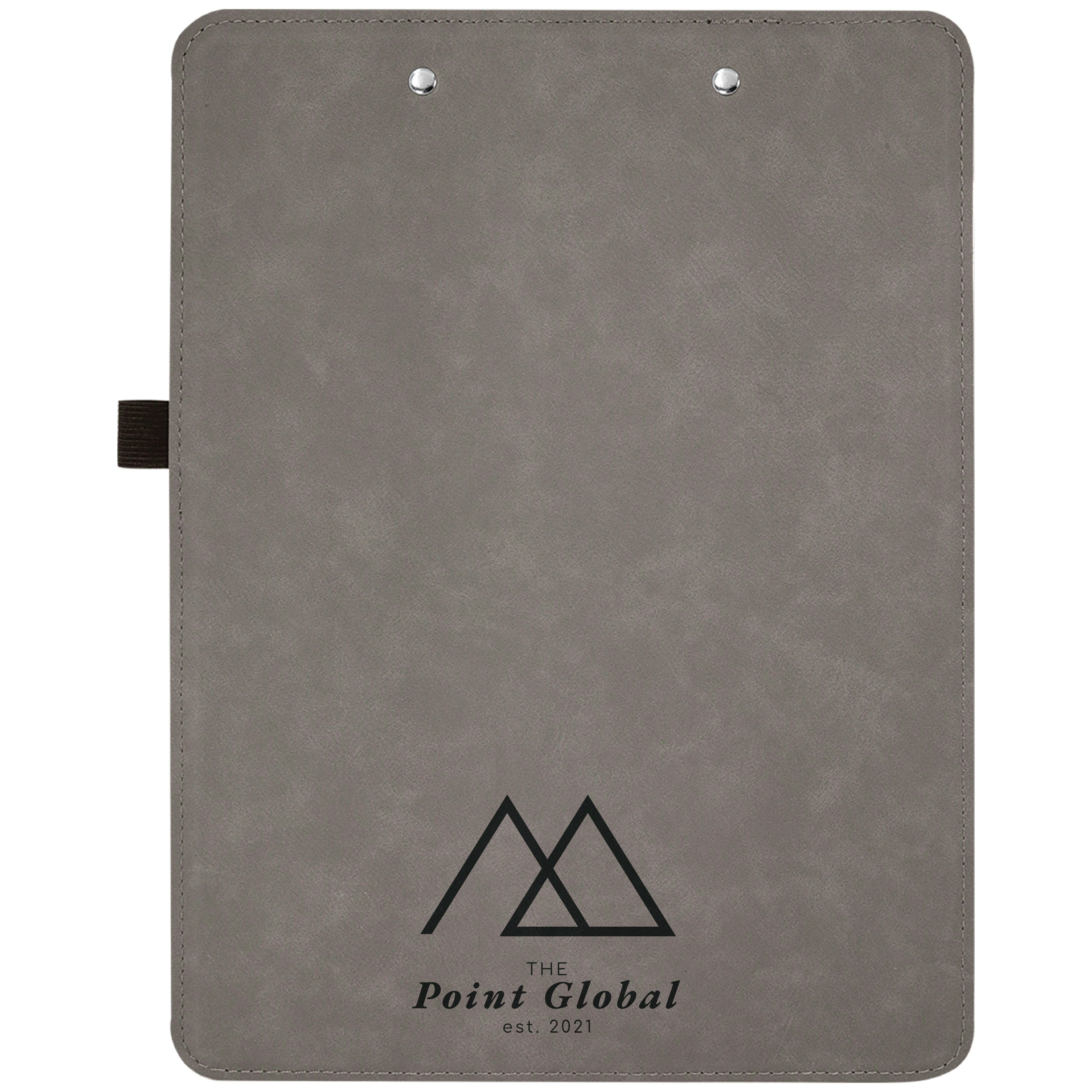 9" x 12 1/2" Gray/Black Leatherette Clipboard 8