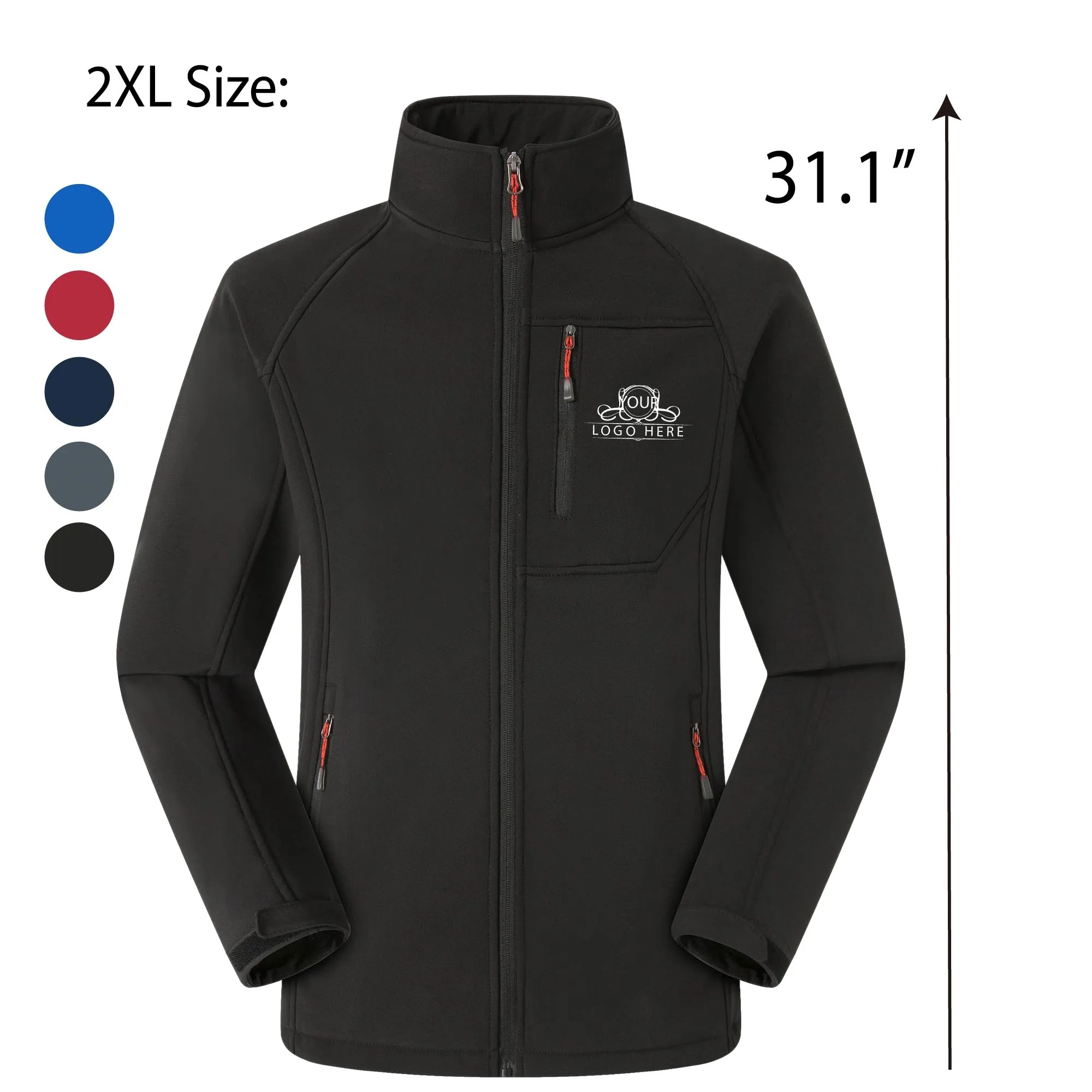 Unisex Polyester Performance Soft Shell Outerwear Jacket 2