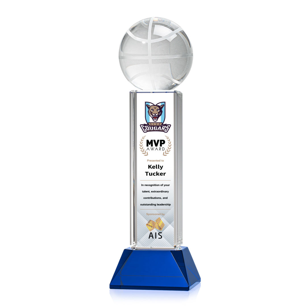 Basketball VividPrint™ Award on Stowe - Blue 2