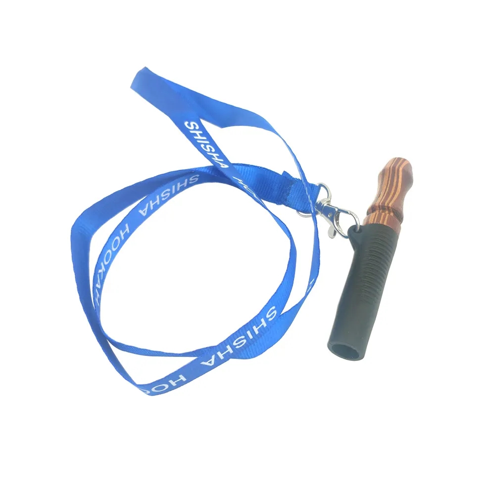 Wood Hookah Mouthpieces Shisha Mouth Tips with Hang Rope 2