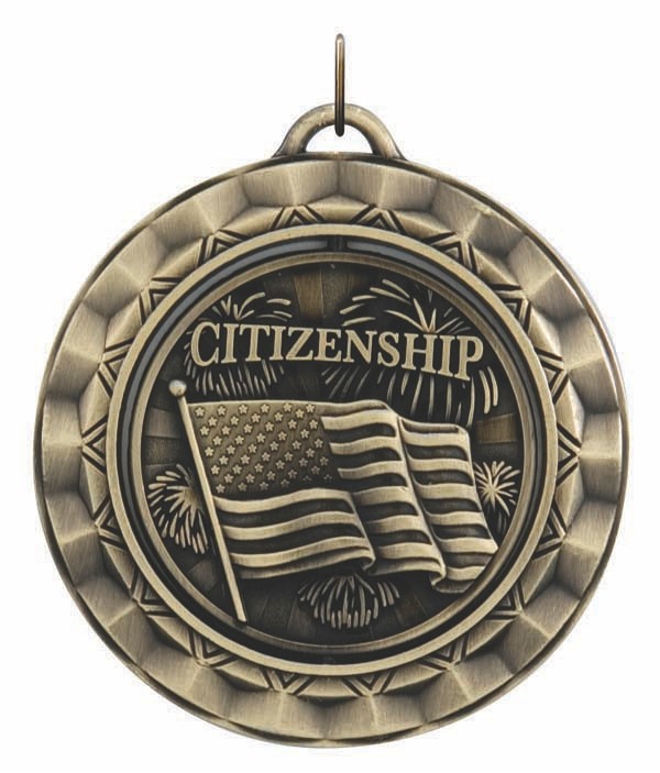 Citizenship Spinner Medal, 2 5/16" 1