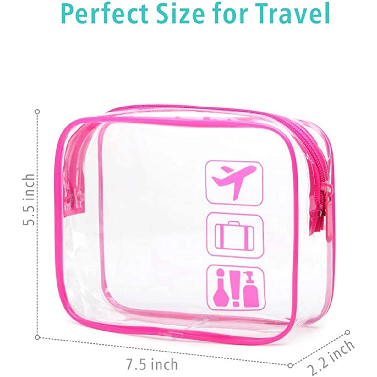 Clear Toiletry Travel Makeup Cosmetic Bag for Women Men 2