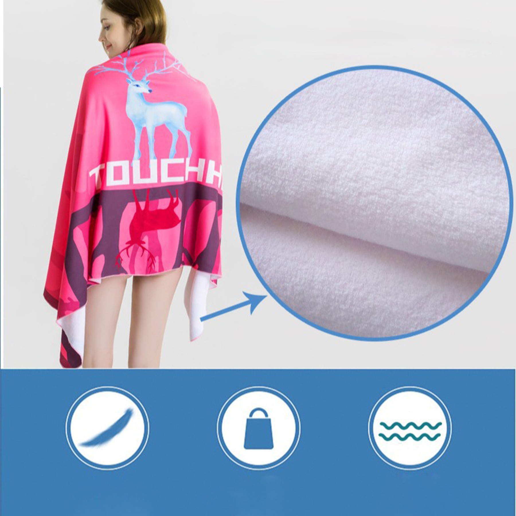 Ultra Fine Fiber Beach Mat And Beach Towel 2