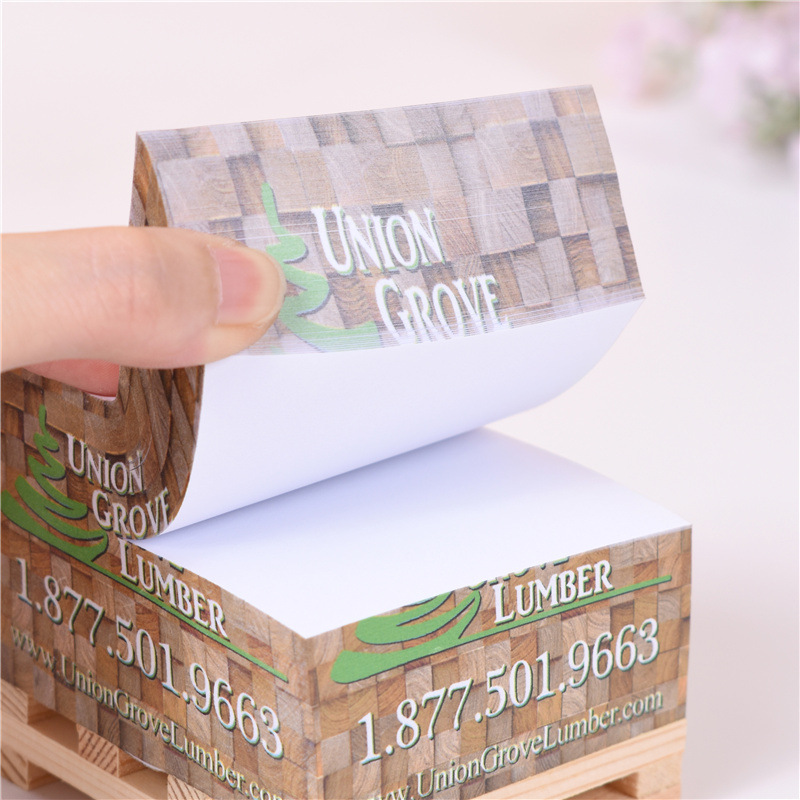 Wooden Pallet Cube Sticky Notes 1