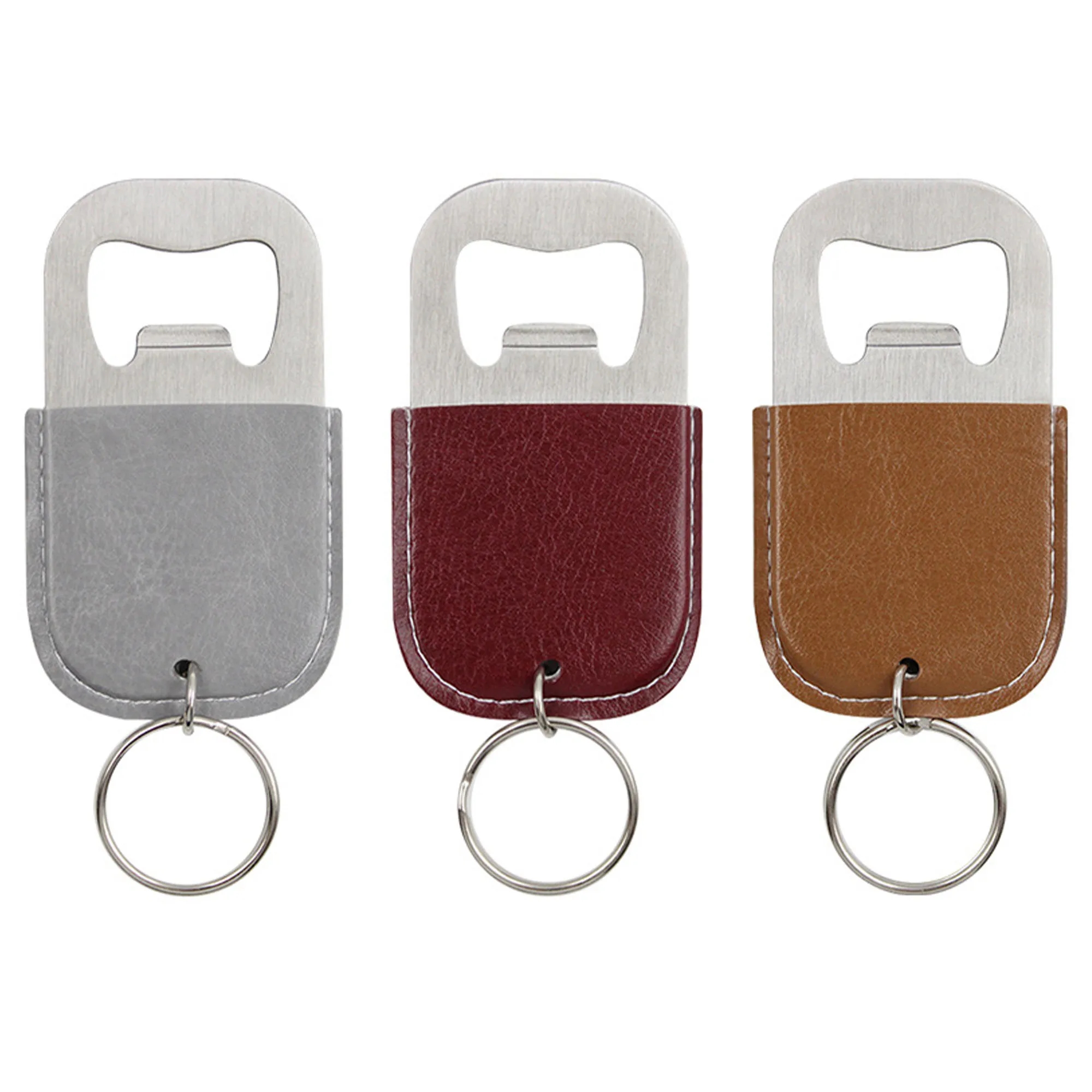 Leather Bottle Opener Keychain 1
