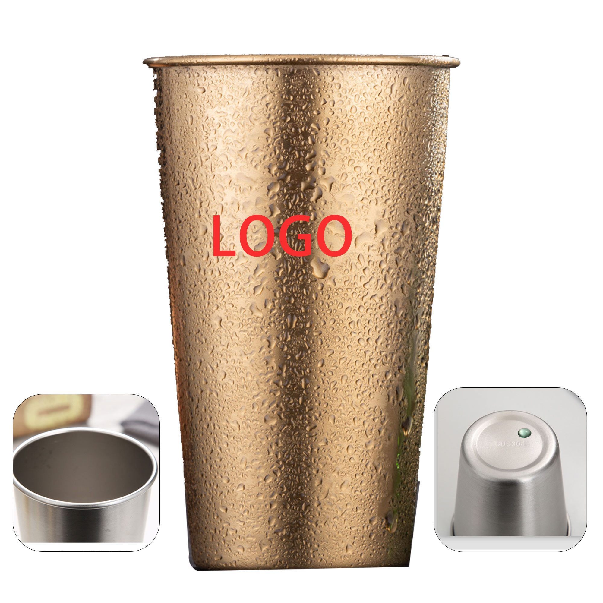 304 Stainless Steel 12 oz Beer Mug 2