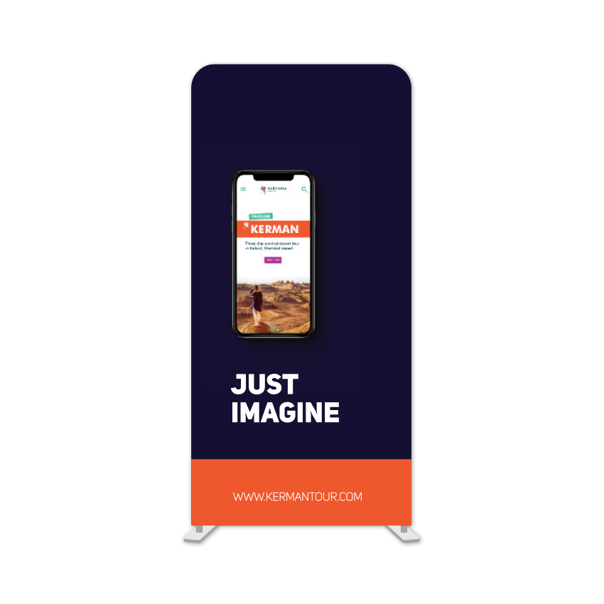 36"w x 89"h Straight Fabric Display - Complete Kit 2 Side Imprint 2