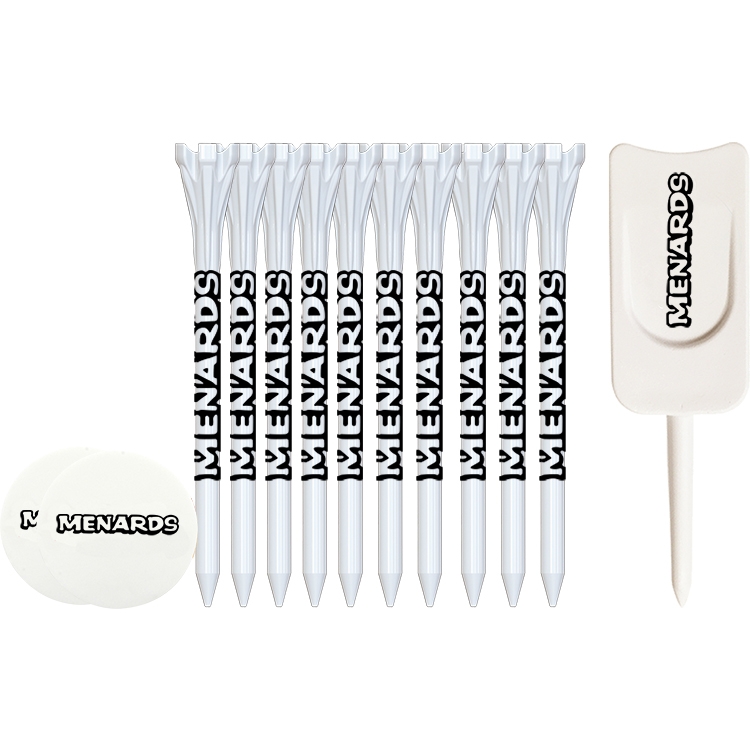 10 Flytee Tees 3-1/4", 2 Ball Markers, 1 Single Prong Plastic Divot Tool