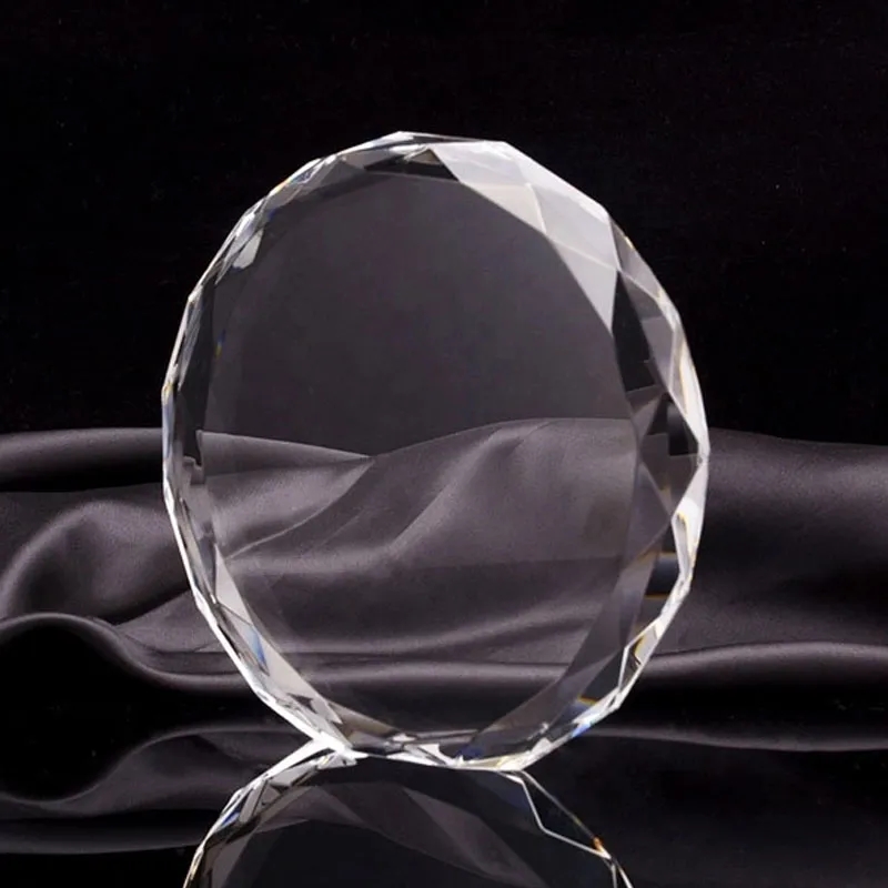 3" Optical Crystal Round Paperweight 1