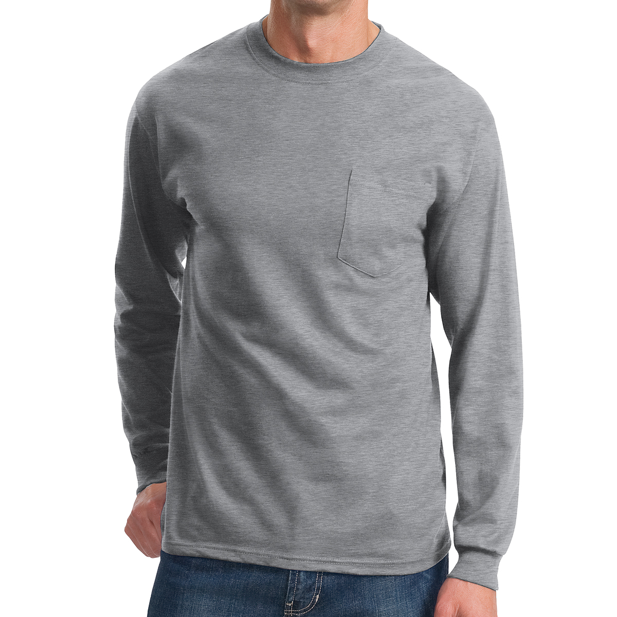 Port & Company® Tall Long Sleeve Essential Pocket Tee 11
