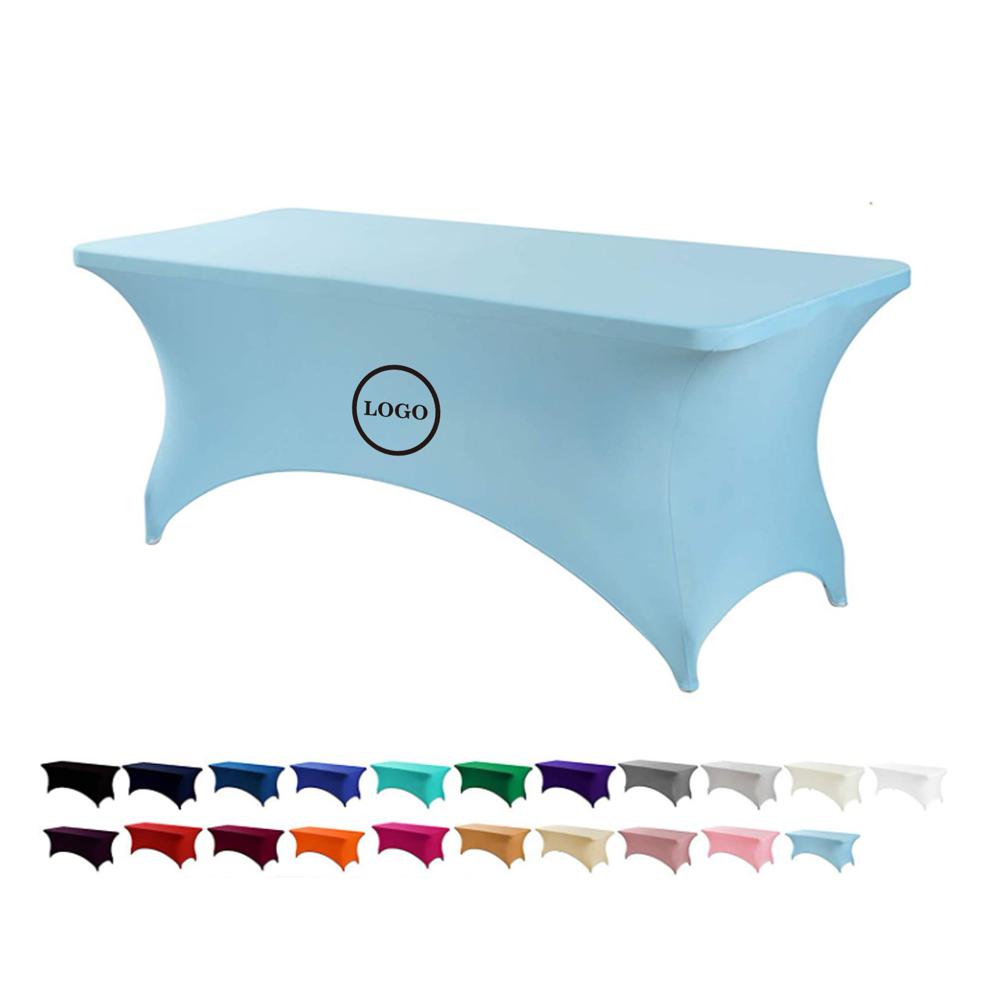 6FT Wrinkle-Free Stretch Tablecloth for Events 2