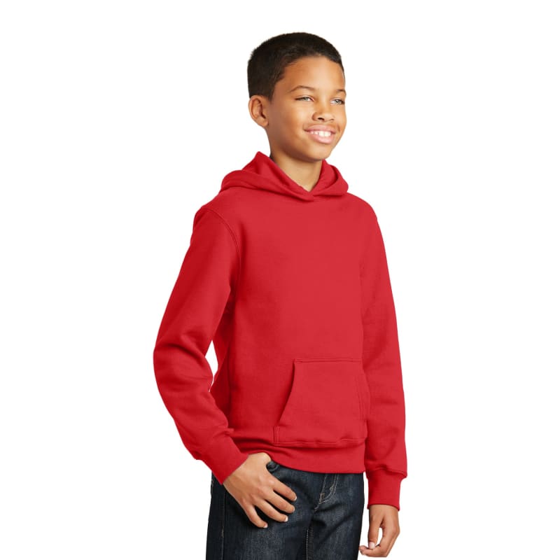 Port & Company Youth Fan Favorite Fleece Pullover Hooded Sweatshirt. 4