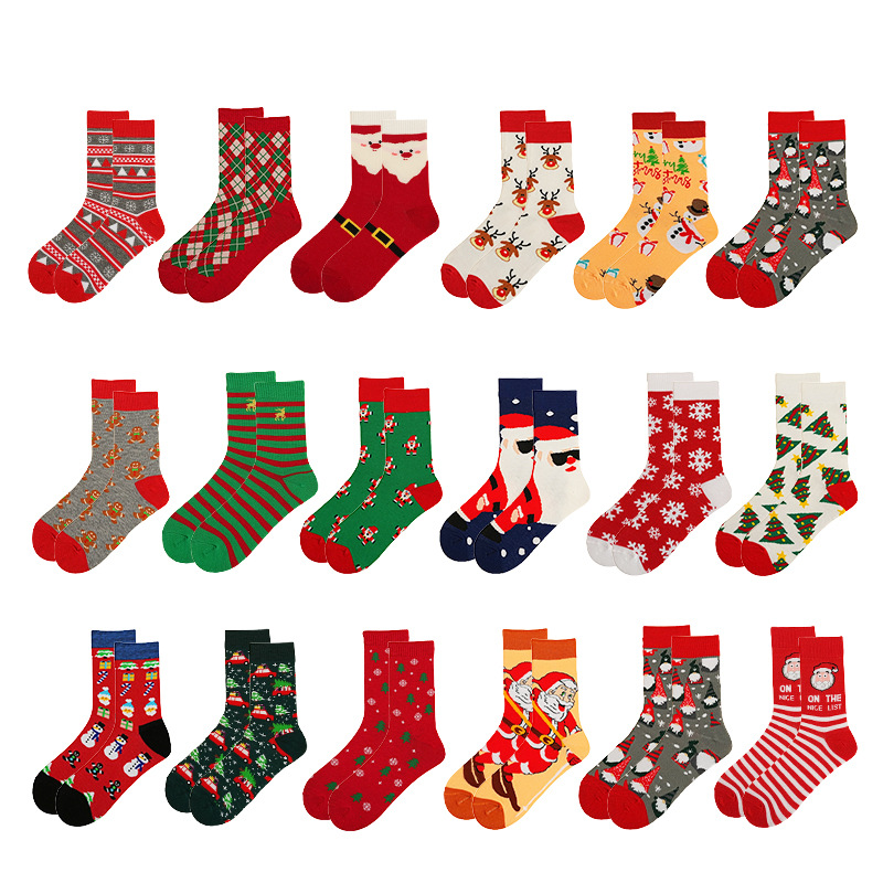 Custom Cotton Christmas Stockings Personalized Holiday Gift Socks 3