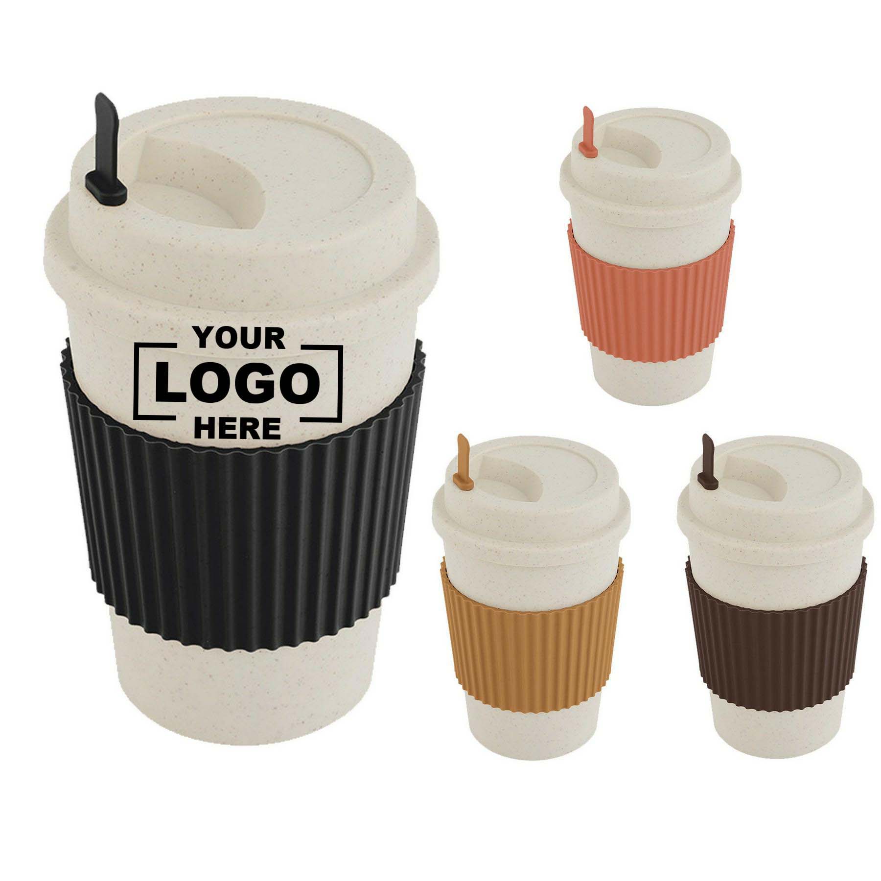 16oz Eco-Friendly Wheat Straw Travel Coffee Mug 4