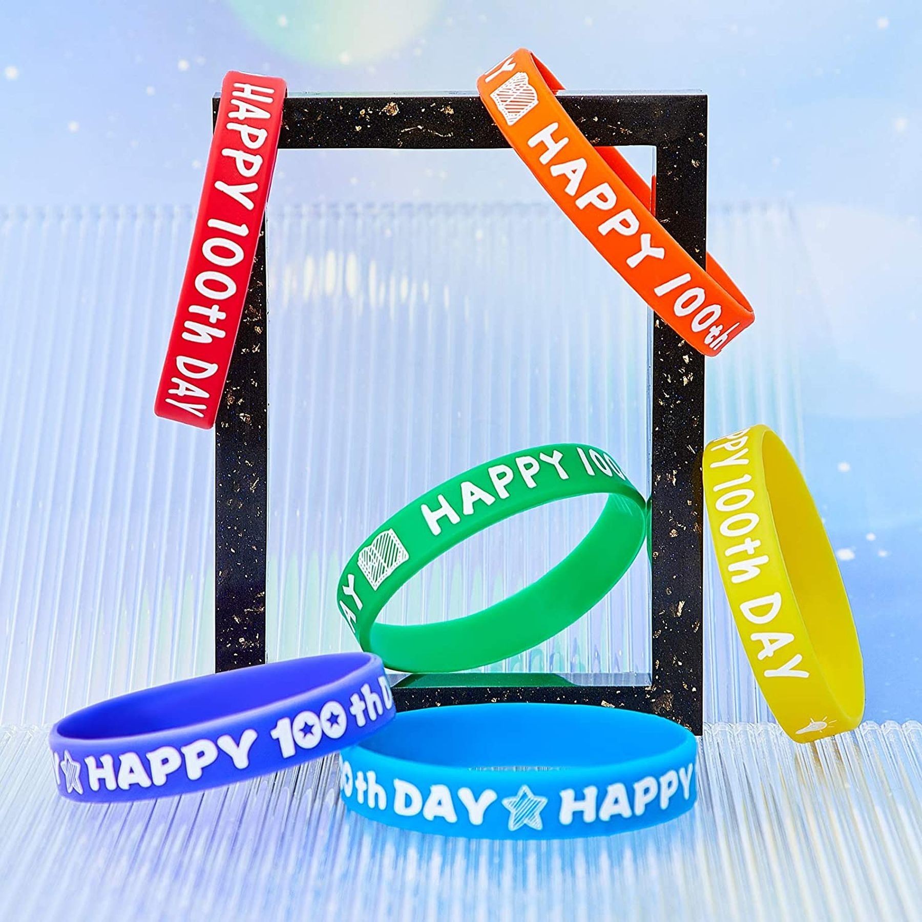 Solid Color Silicone Wristbands Rubber Bracelets 5