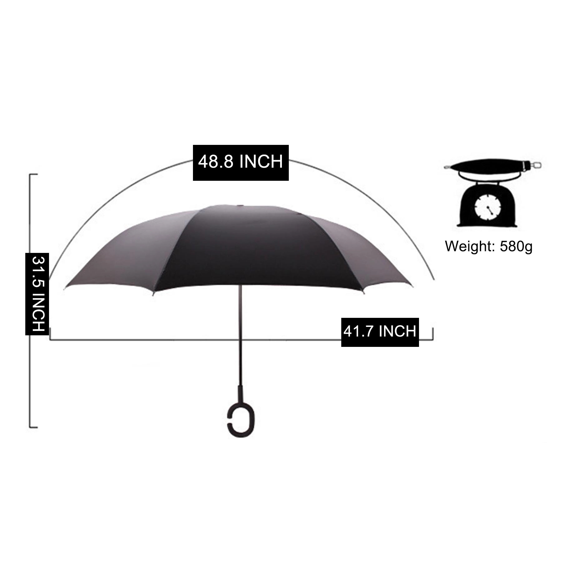 48" Arc Inverse Telescopic Umbrellas 2