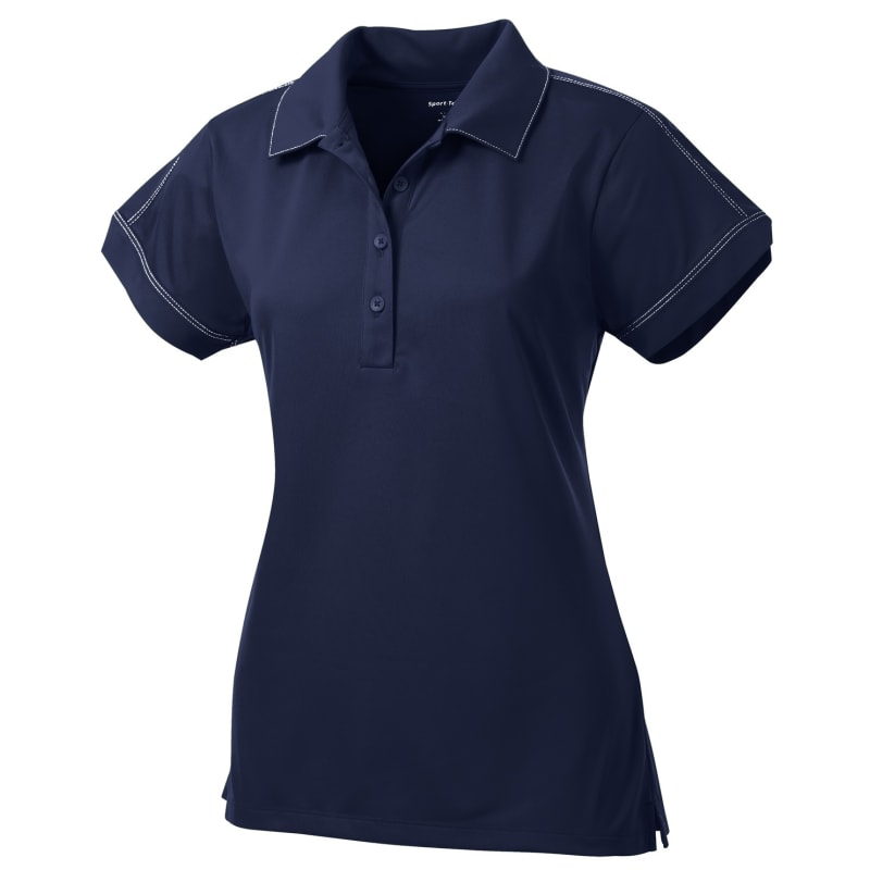 Sport-Tek Women's Contrast Stitch Micropique Sport-Wick Polo. 21