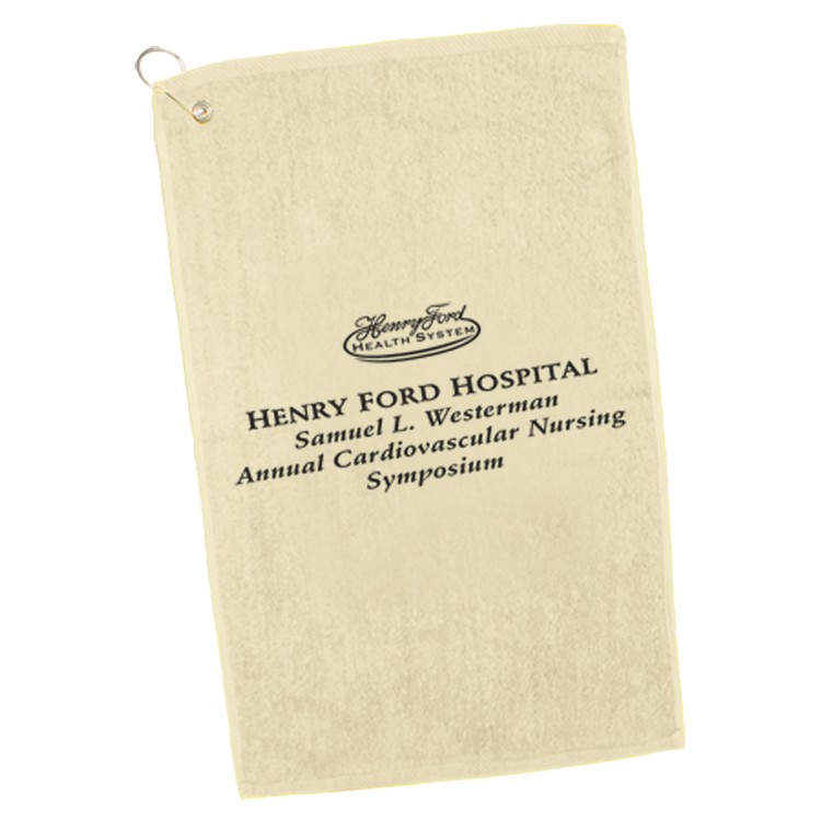 White Hand Towel Hemmed