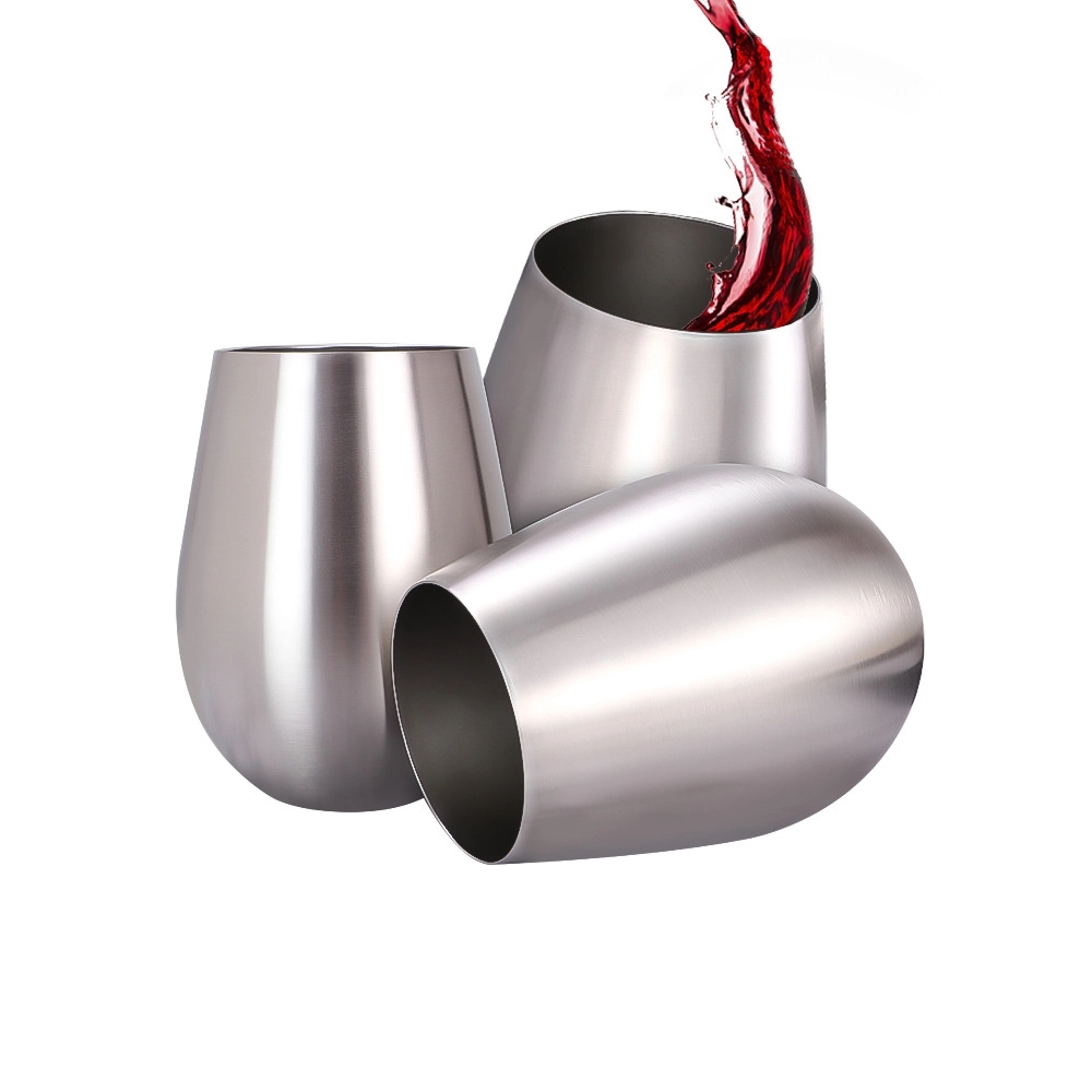 Custom 17 oz Stainless Steel Unbreakable Wine Glasses 3