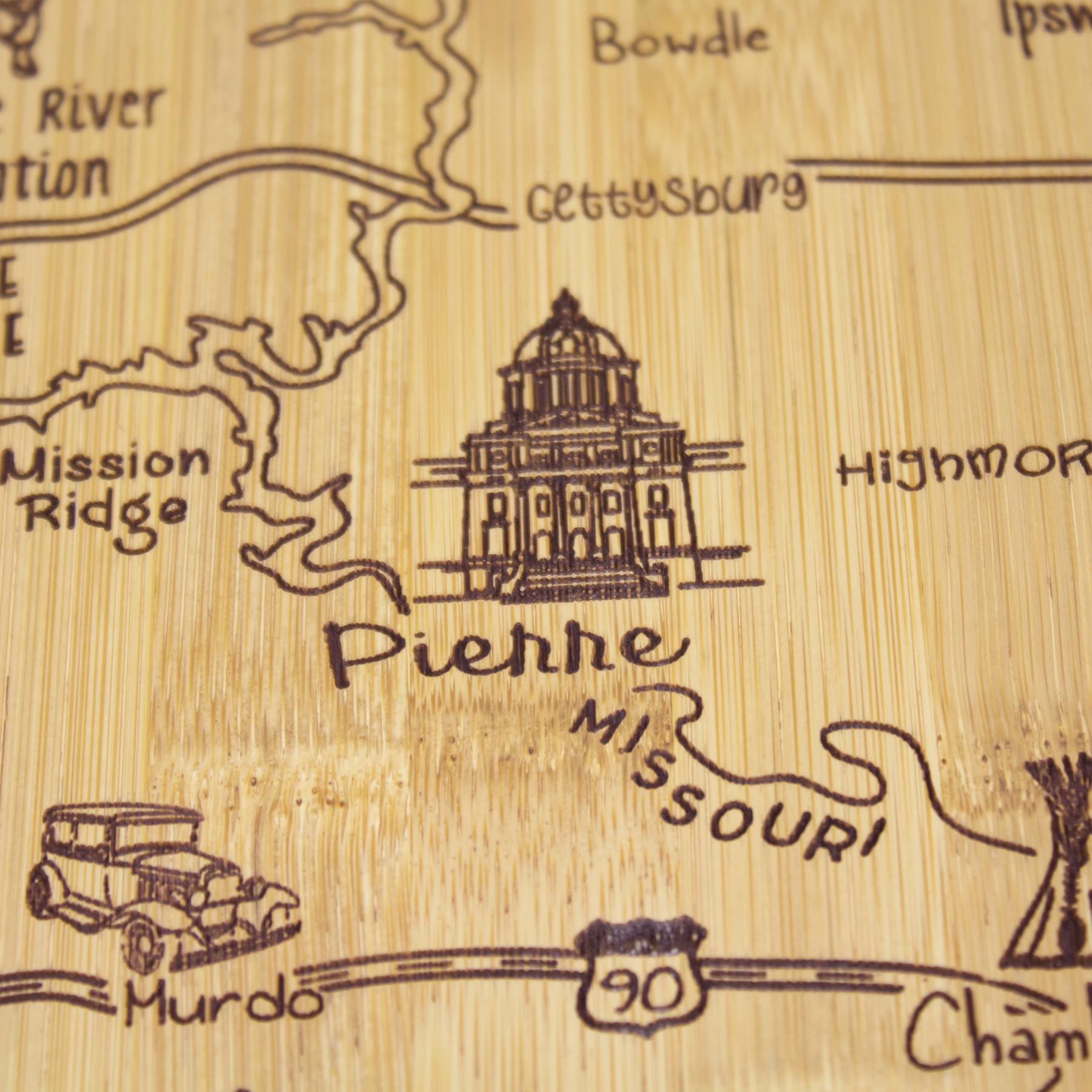 Destination South Dakota Cutting & Serving Board 7