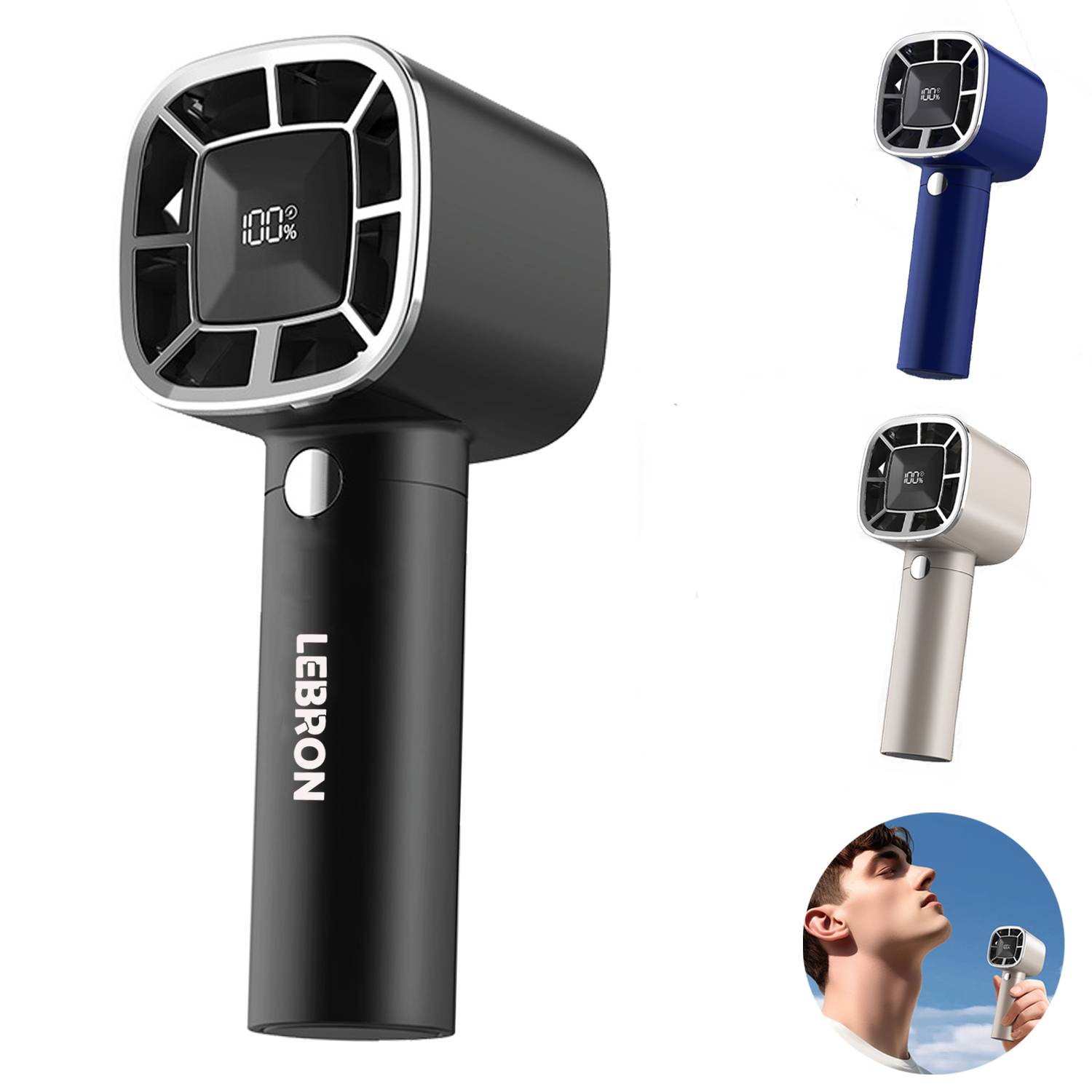Portable Handheld Digital Display Fan 2