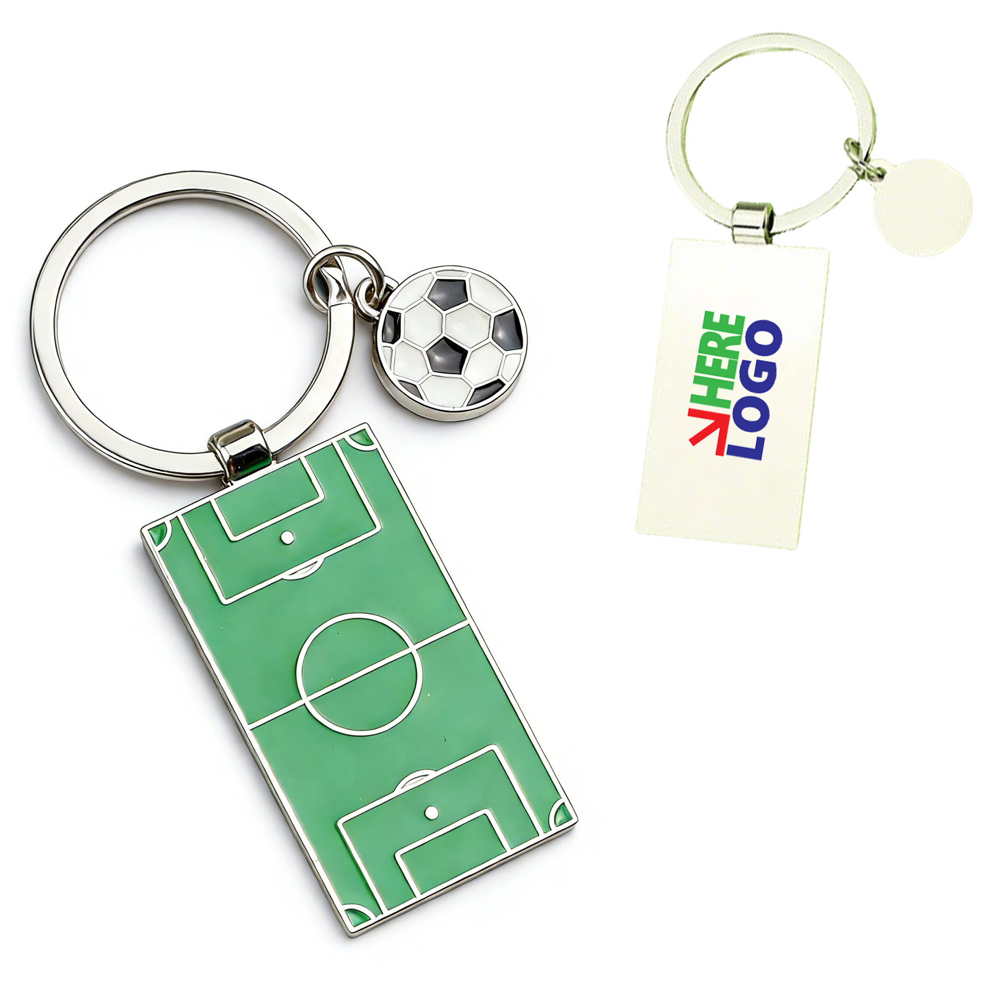 Soccer Pitch And Ball Themed Team Sports Souvenir Keychain Pendant 2