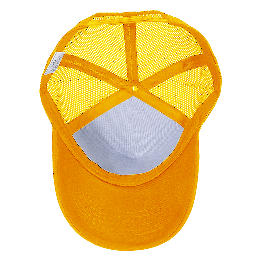 Stock Solid Color Cotton 5-Panel Trucker Cap 19