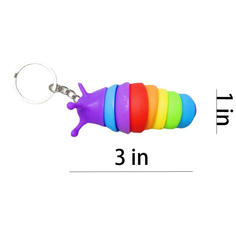 Mini Fidget Slug Keychain 3