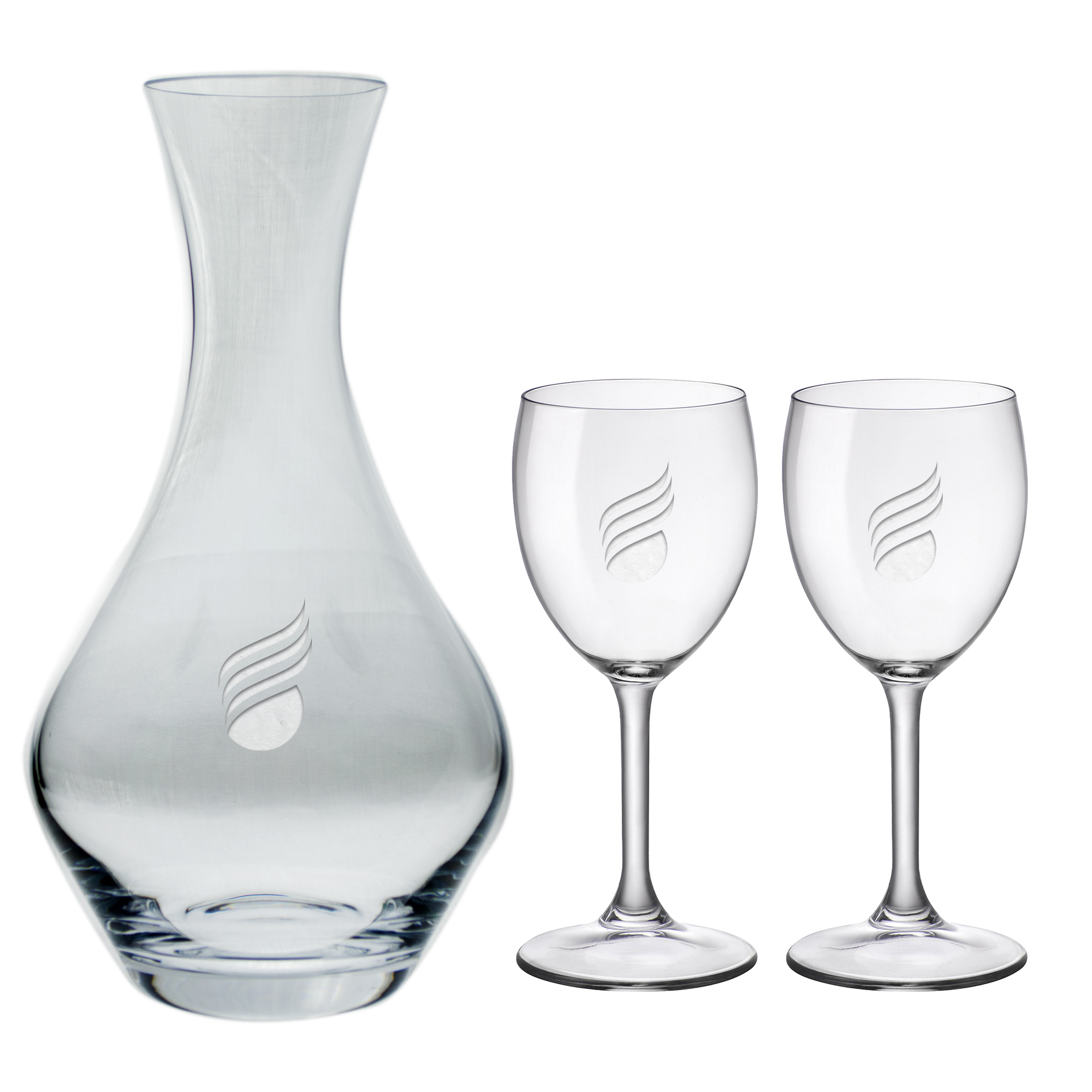 Vino Grande Carafe (40 oz.) with Set of Two (8.5 oz) Park Avenue Wine Glasses (3 Piece Set) 5