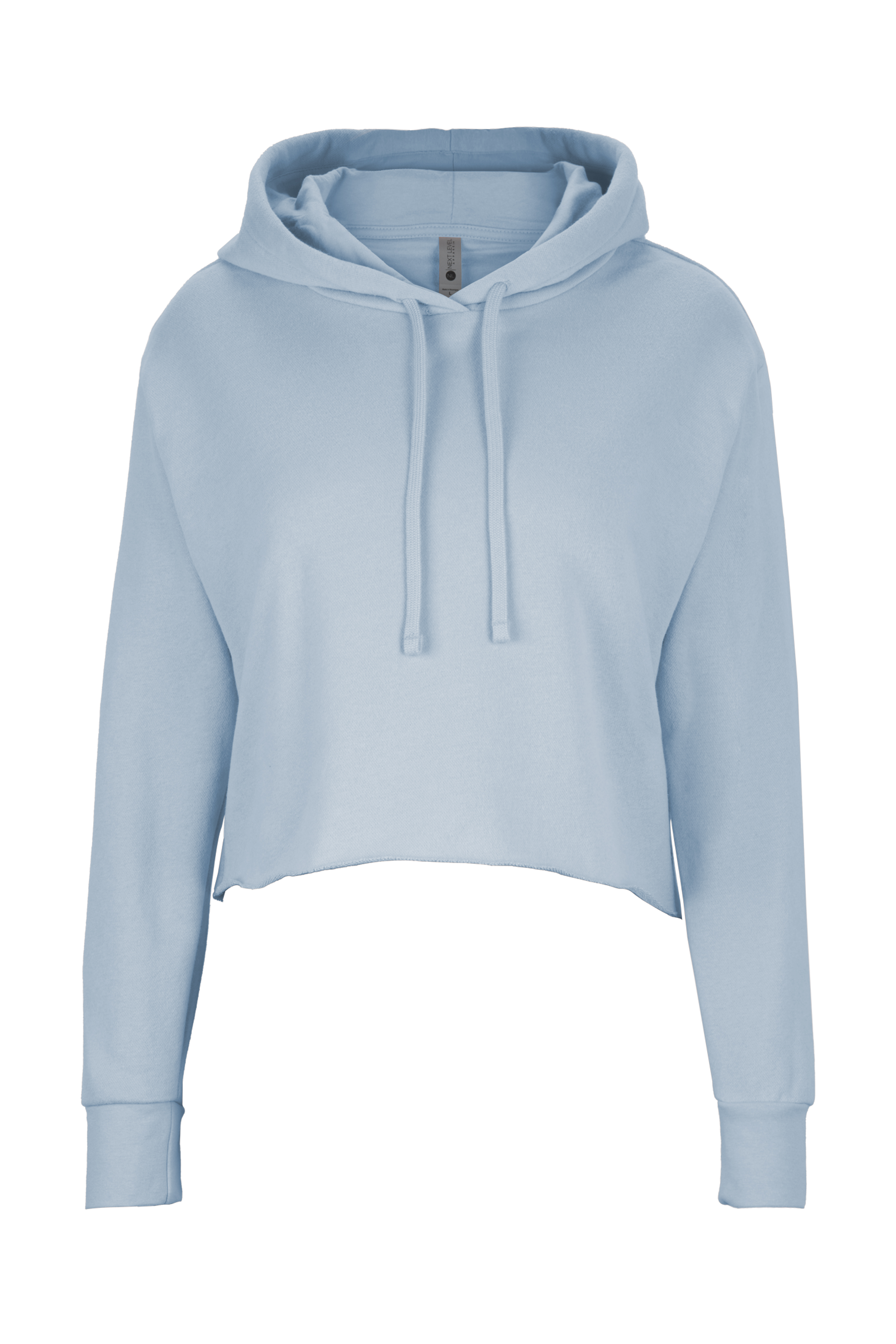 Laguna Sueded Raw Edge Crop Hoodie, custom hoodie or sweatshirt with logo imprint 9