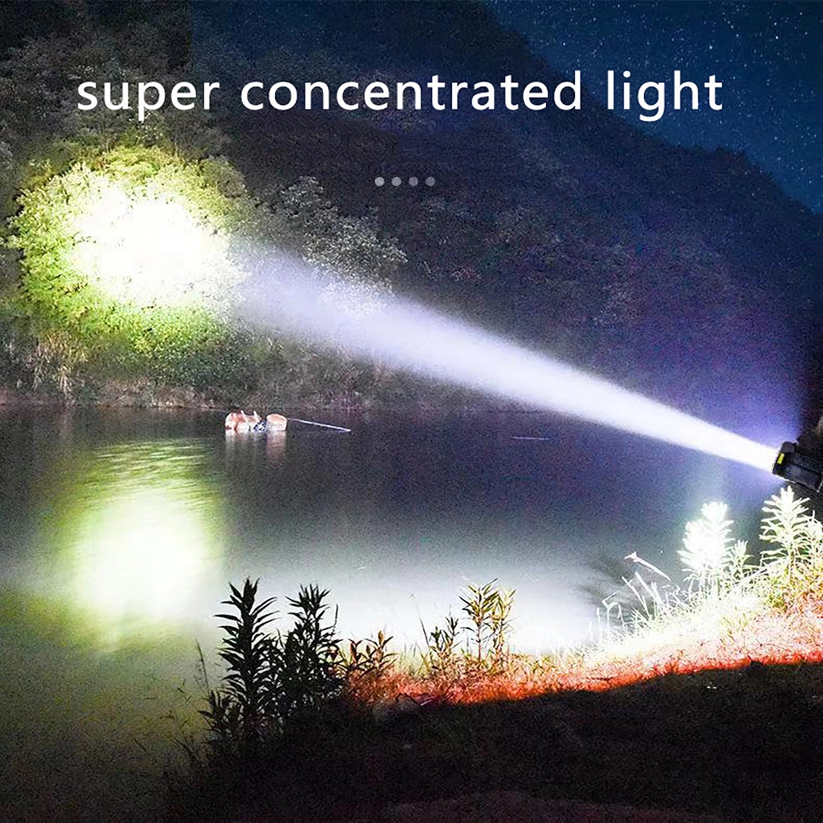Solar Rechargeable Flashlight With Cob Sidelight 7