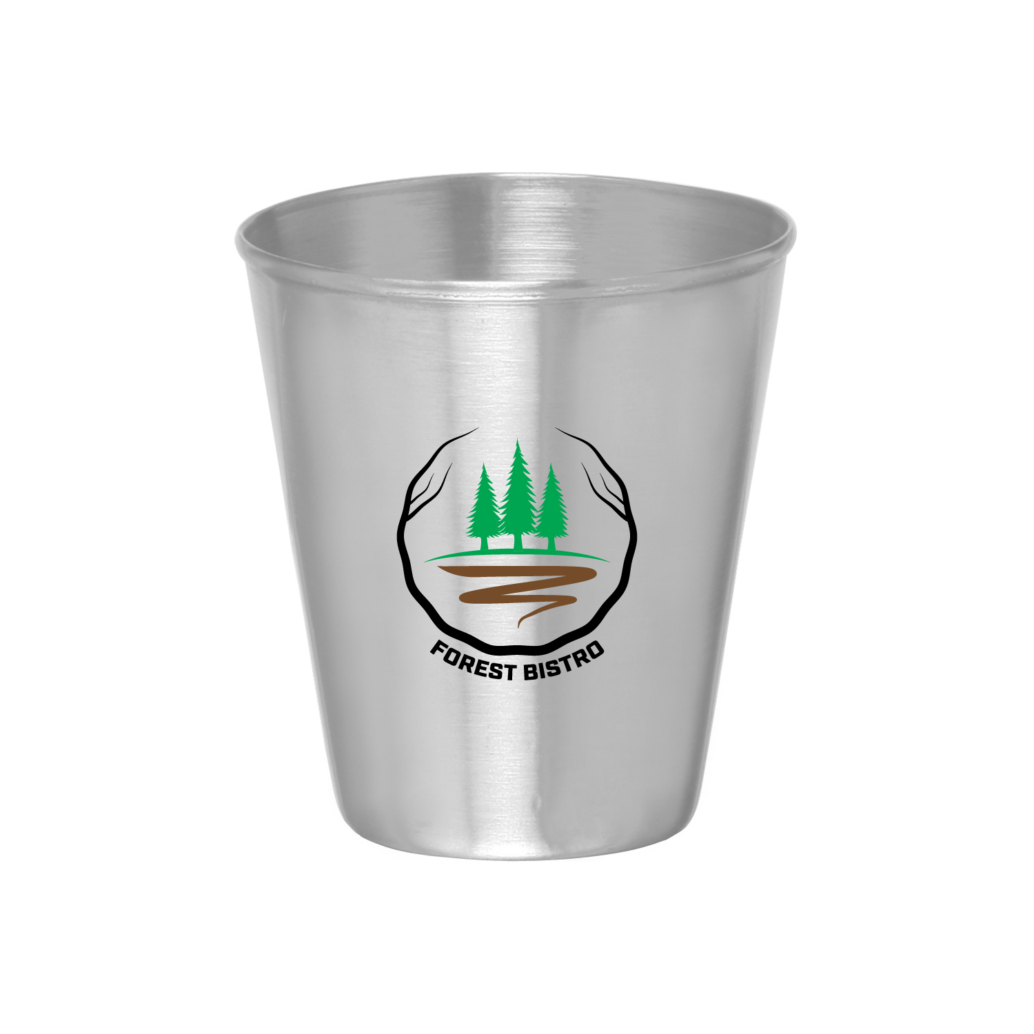 2.5 oz. Metal Shooter Shot Glass (Full Color Imprint) 2