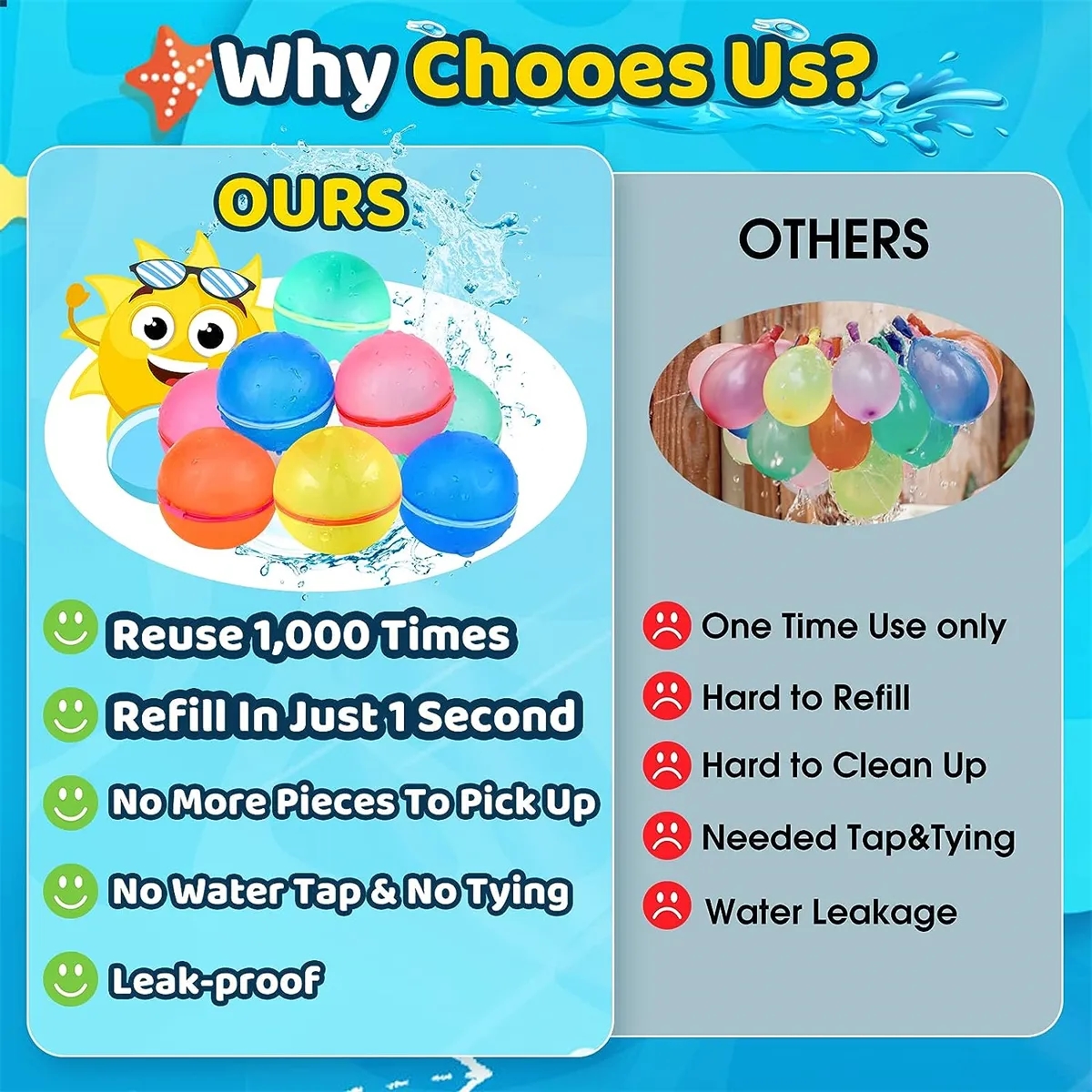 Reusable Magnetic Water Balloons Pool Beach Toys 2