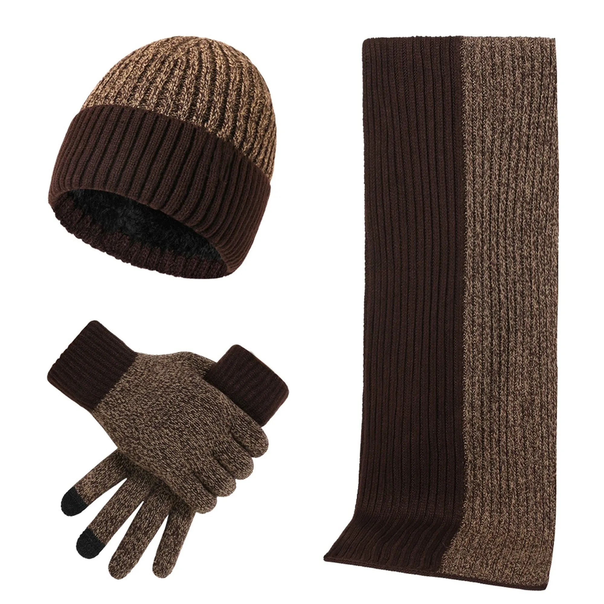 Winter 3-in-1 Jacquard Set: Gloves, Beanie, Scarf 6