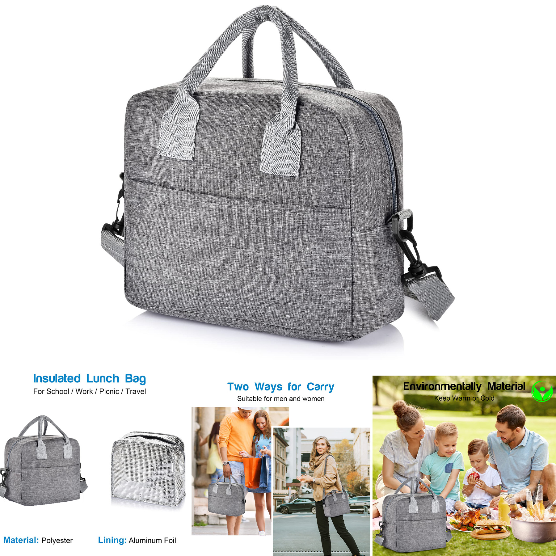 Lunch Bag With Shoulder Strap, 1