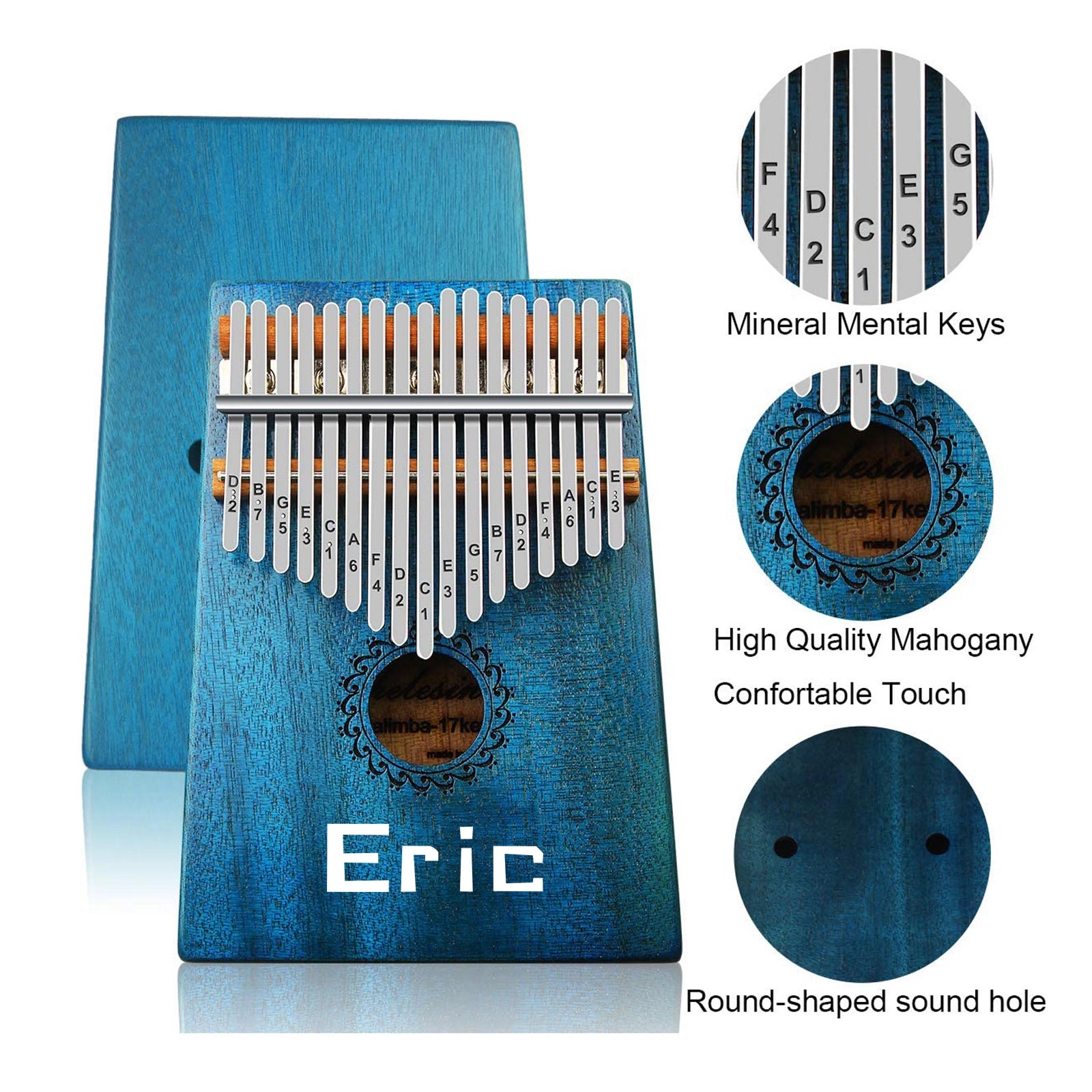 17 Keys Thumb Piano Kalimba 6