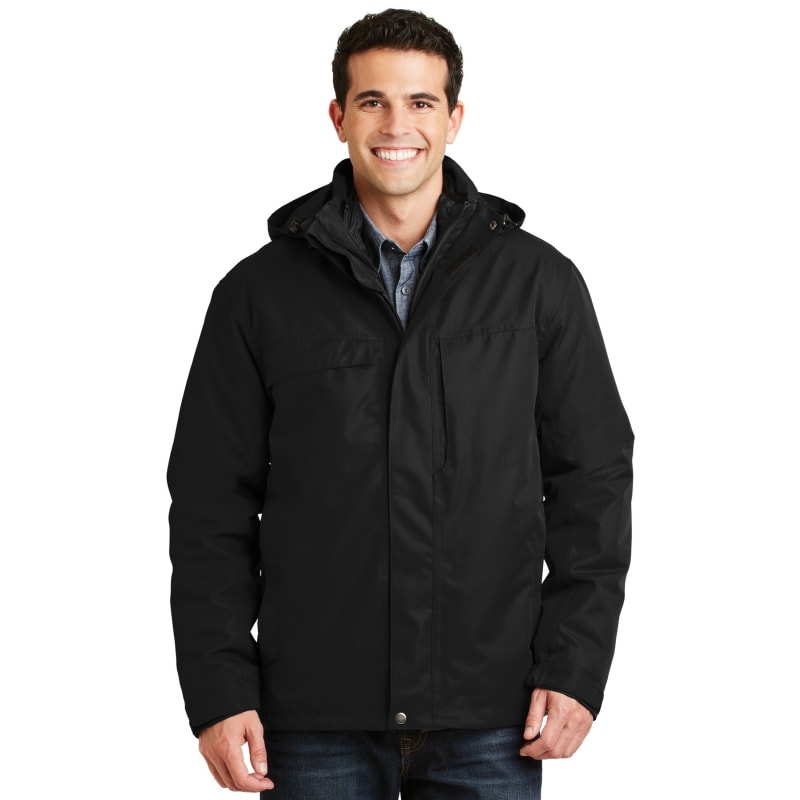 Port Authority Herringbone 3-in-1 Parka. 2