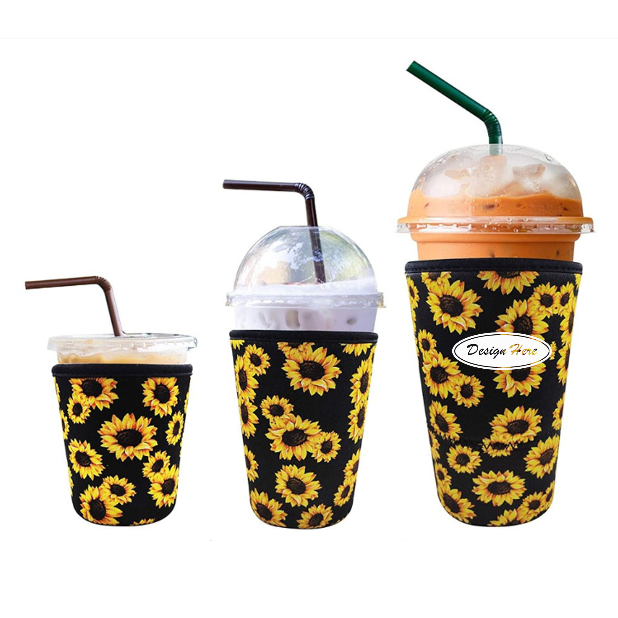 22-24oz Reusable Iced Coffee Sleeves, custom koozie with logo imprint 2