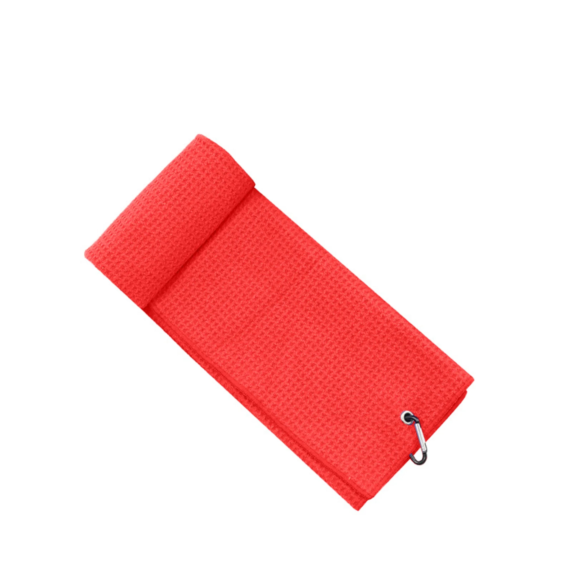 Tri-fold Microfiber Waffle Golf Towel 7
