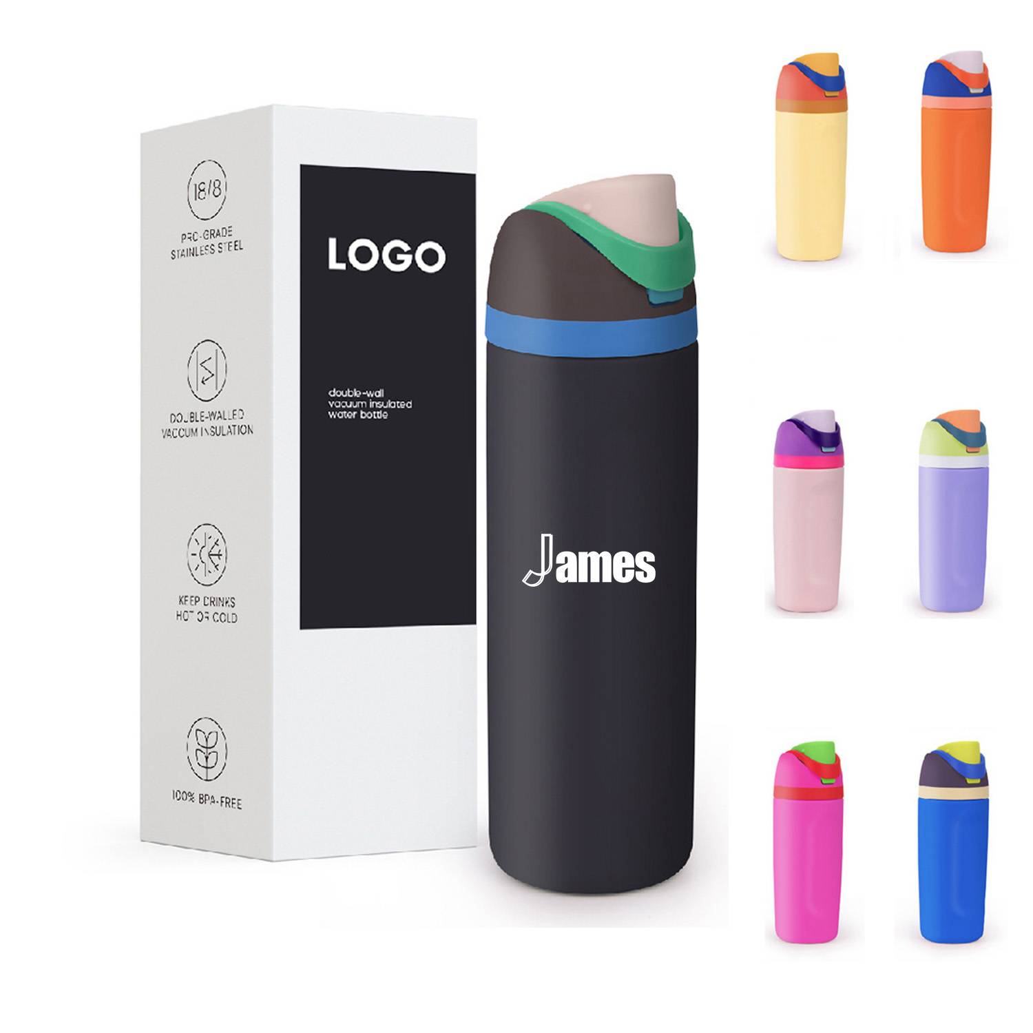 32oz Stainless Steel Water Bottle, custom water bottle with logo imprint 2
