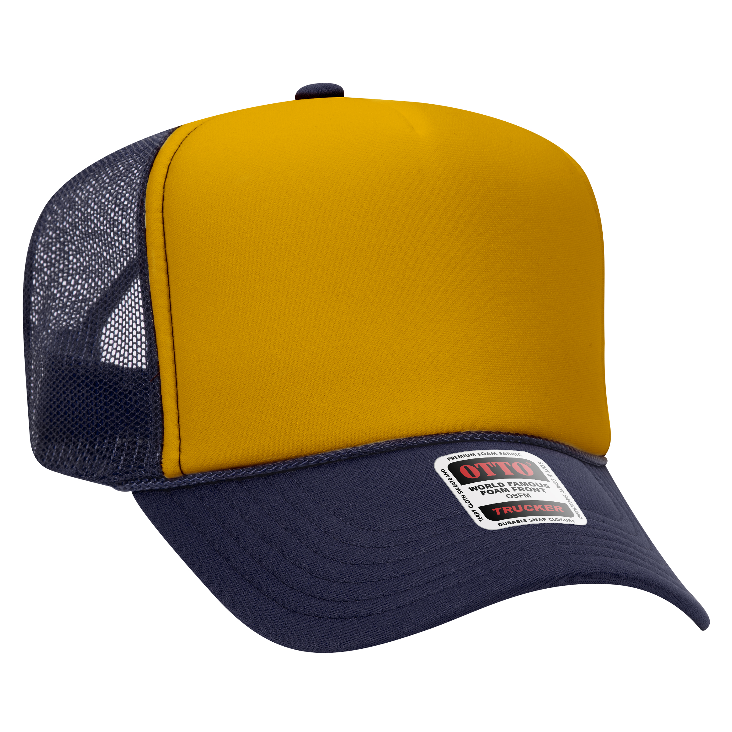 OTTO CAP® 5 Panel High Crown Mesh Back Trucker Hat 204