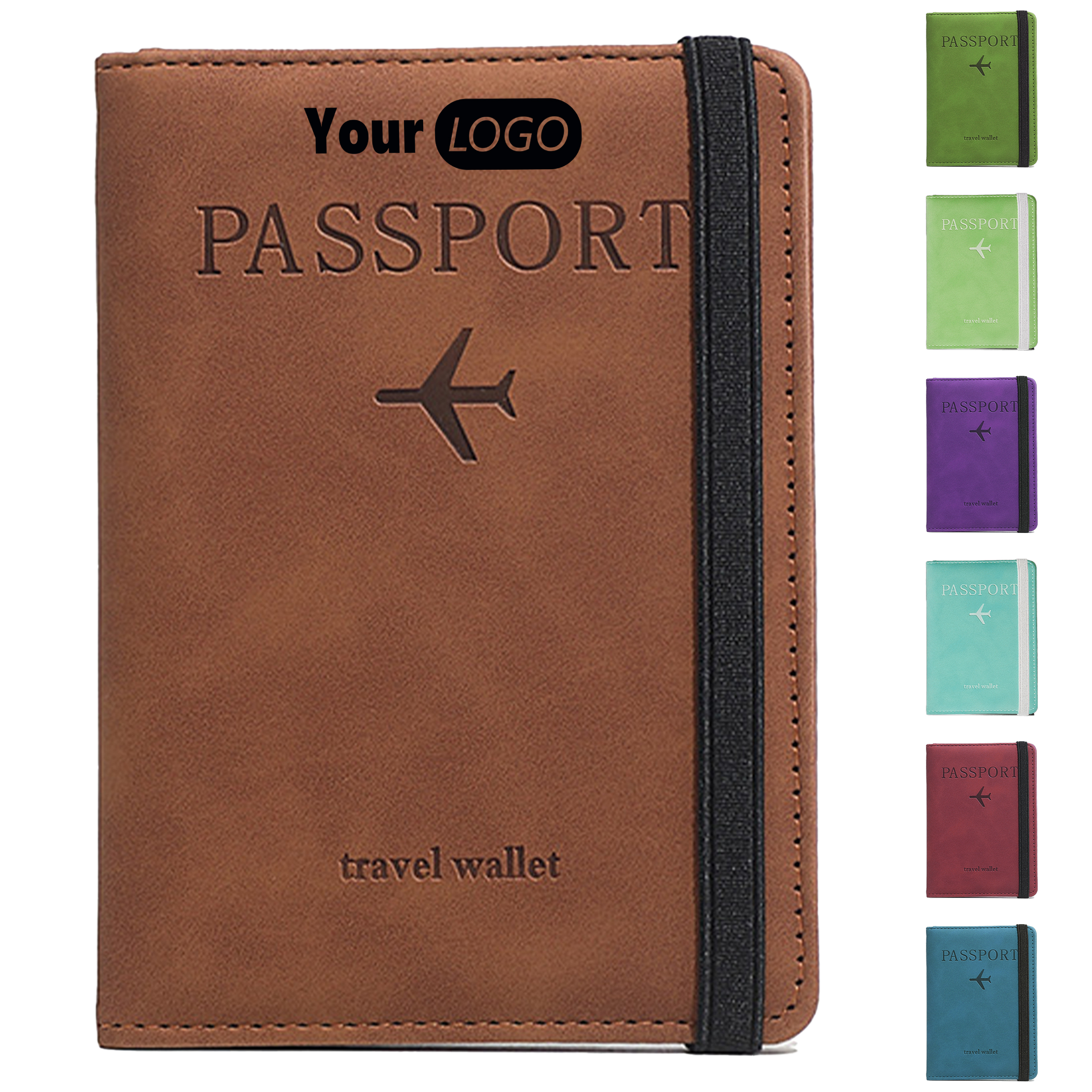 Polyurethane Rfid Leather Passport Holder 3