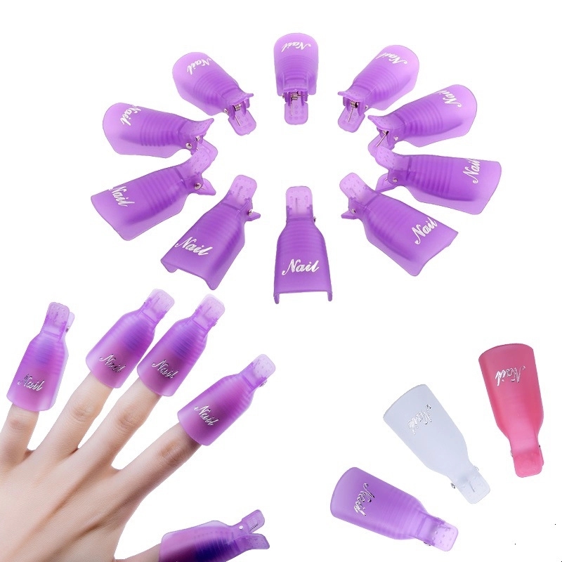 10PCS Nail Art Soak Off Cap Clip UV Gel Polish Remover Tool 1