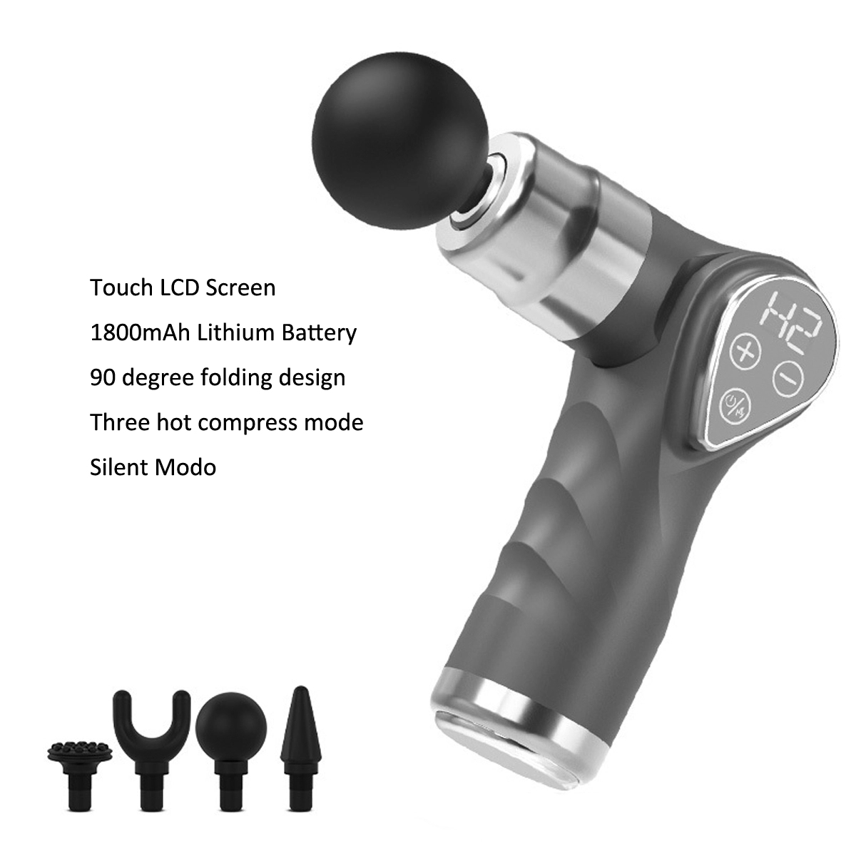 Mini Massage Gun Muscle Massager with 4 Heads 5