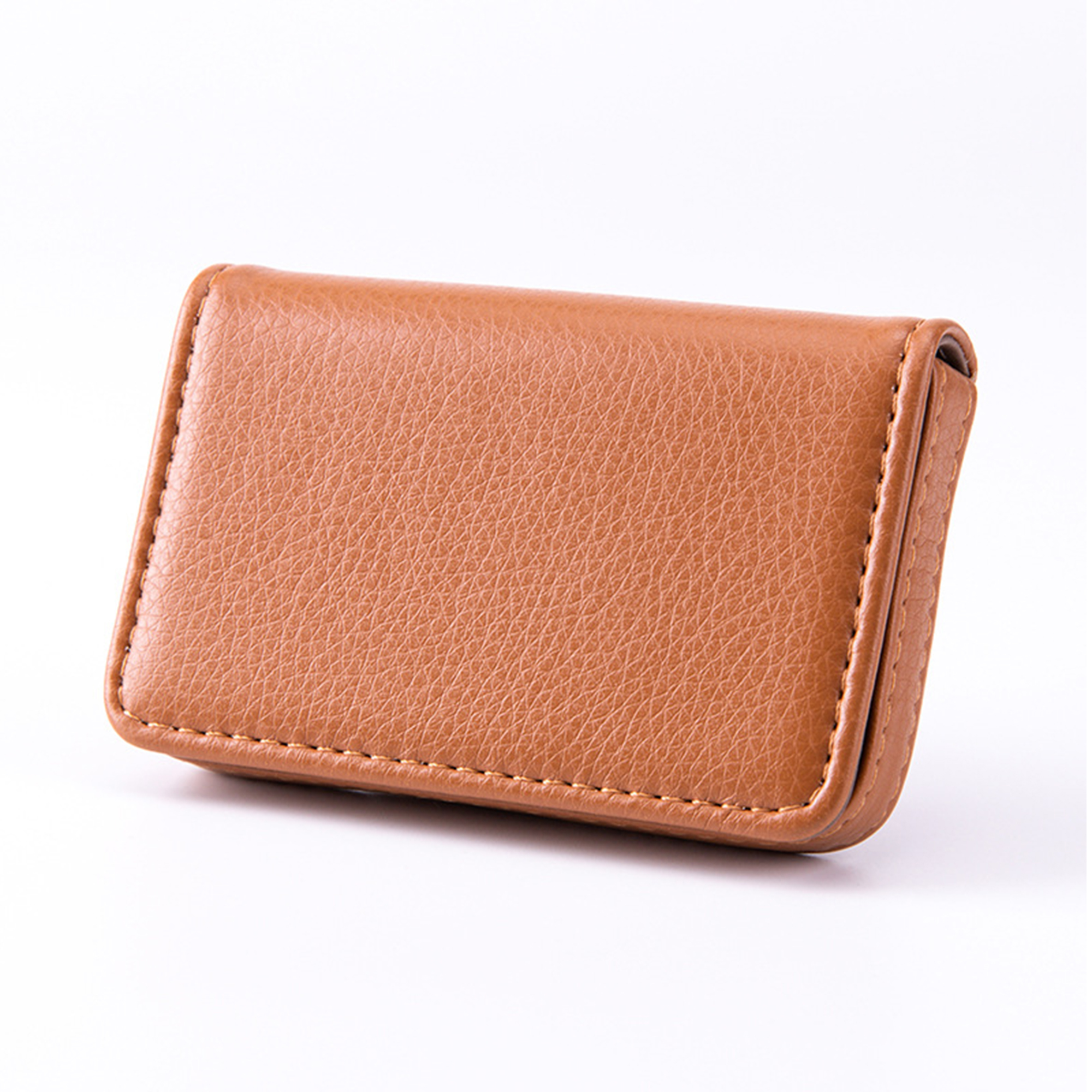 Polyurethane Business Card Wallet With Magnetic Closure 3.94" Length X 2.56" Width 1