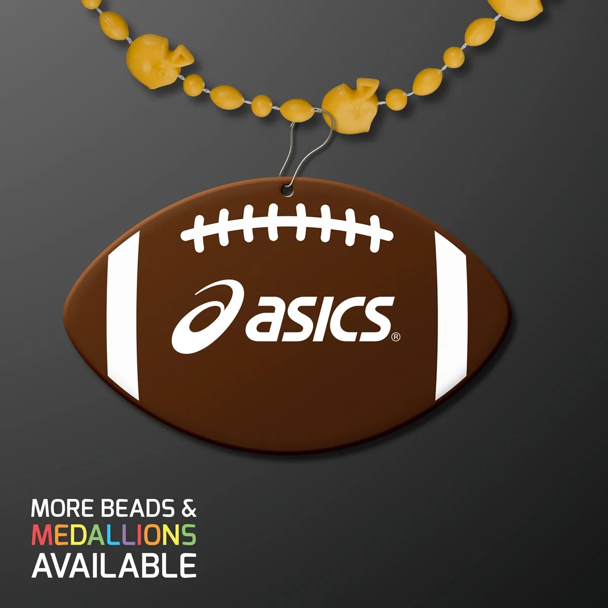Sport Head Party Bead Necklaces with Football Medallions 11