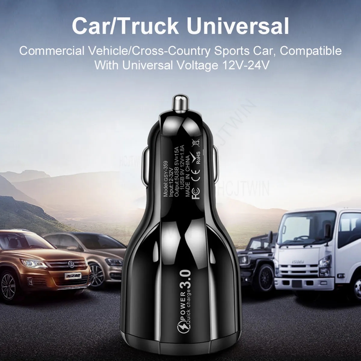 5-Port USB Fast Car Charger 5
