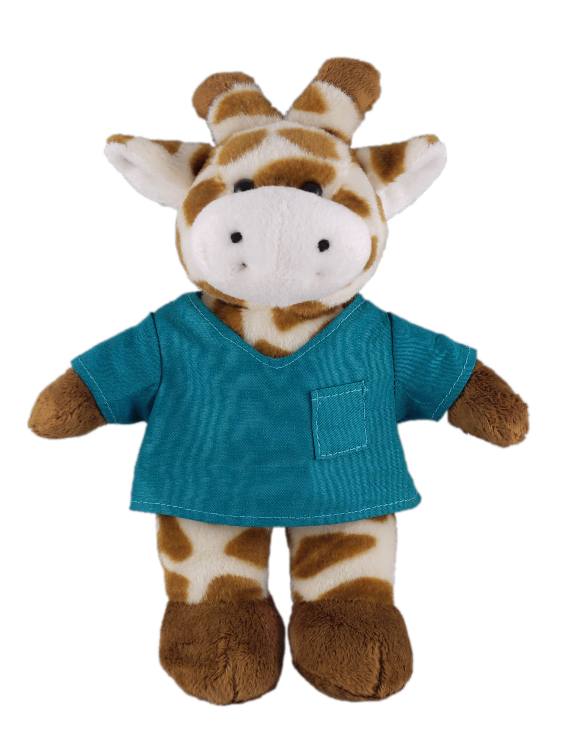 Soft Plush Stuffed Giraffe in scrub shirt