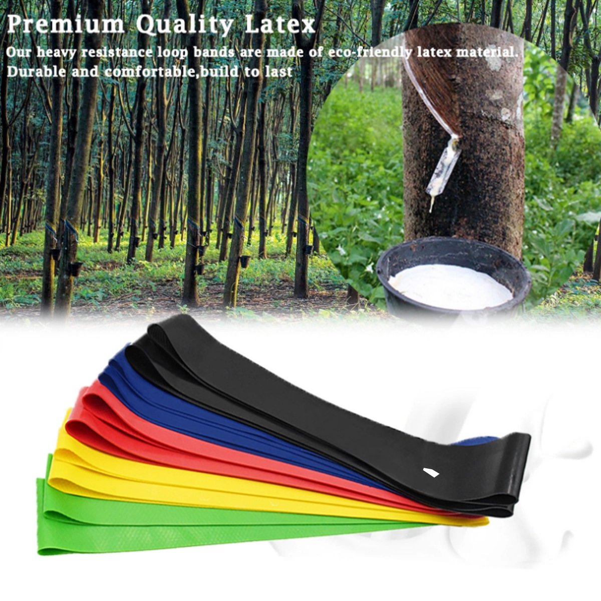 5 Piece For Set Of Exercise Resistance Bands 2