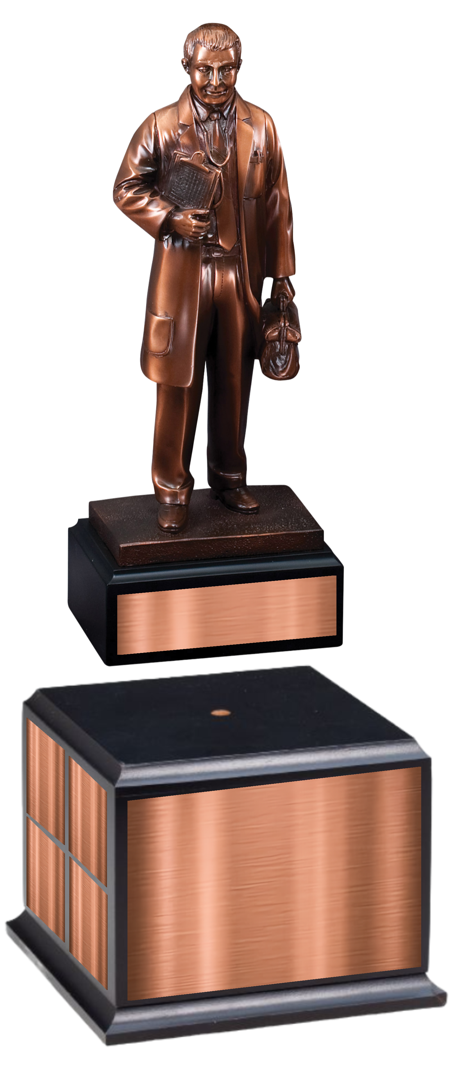 11 1/2" Premium Gallery Sculpture Bronze American Hero M.D. Doctor Physician Trophy Award 11